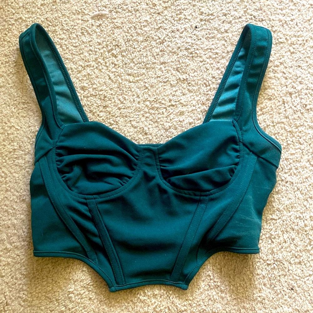 Dark Green Corset Top